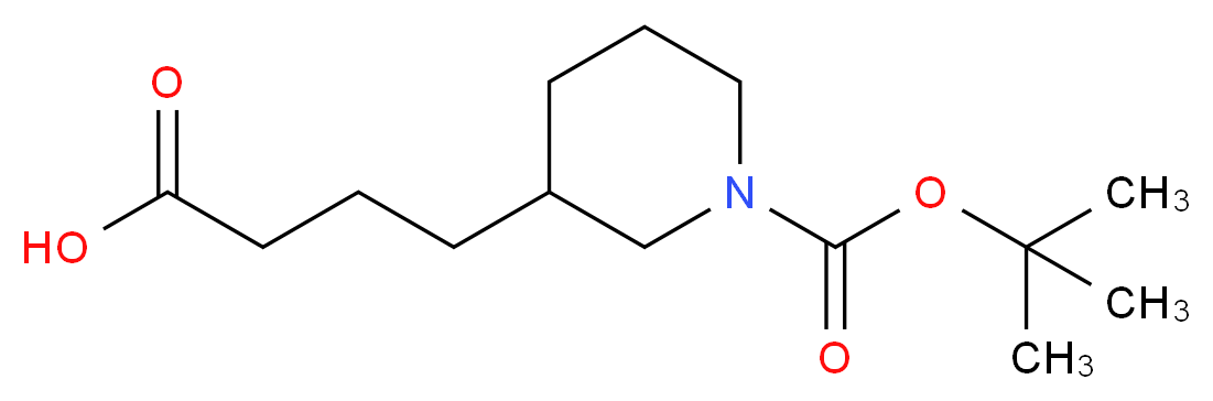 4-(1-BOC-PIPERIDIN-3-YL)-BUTYRIC ACID_分子结构_CAS_318536-95-7)