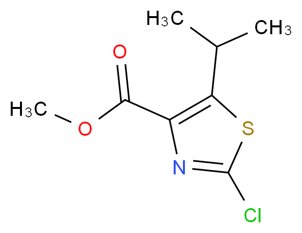 Methyl 2-chloro-5-isopropyl-1,3-thiazole-4-carboxylate_分子结构_CAS_81569-27-9)