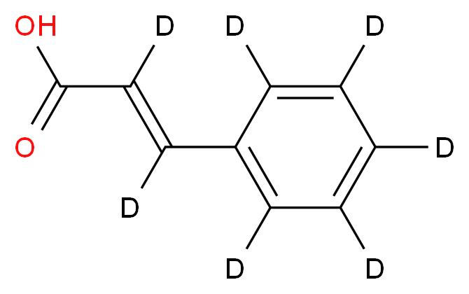 (2E)-3-(<sup>2</sup>H<sub>5</sub>)phenyl(<sup>2</sup>H<sub>2</sub>)prop-2-enoic acid_分子结构_CAS_308796-47-6