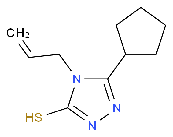 4-Allyl-5-cyclopentyl-4H-1,2,4-triazole-3-thiol_分子结构_CAS_667412-80-8)