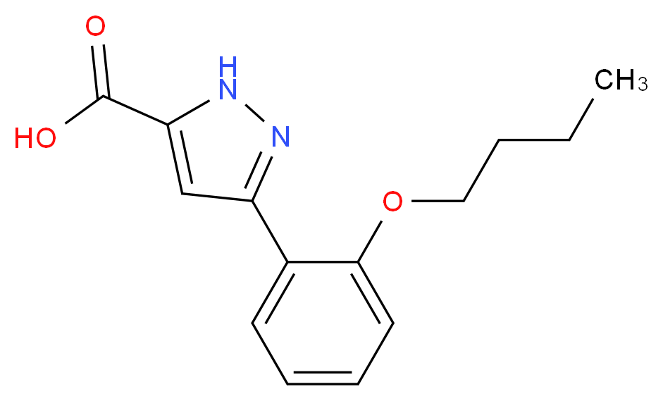 5-(2-Butoxy-phenyl)-2H-pyrazole-3-carboxylic acid_分子结构_CAS_)