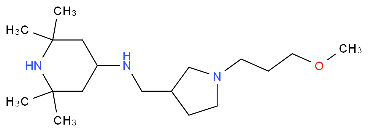 N-{[1-(3-methoxypropyl)pyrrolidin-3-yl]methyl}-2,2,6,6-tetramethylpiperidin-4-amine_分子结构_CAS_)