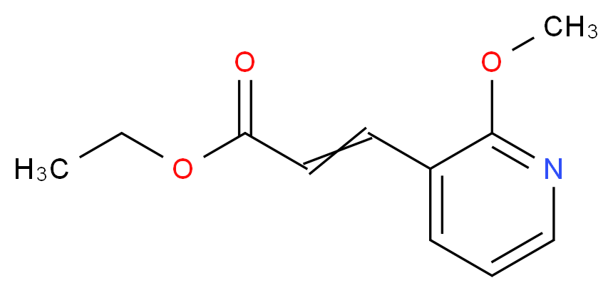 3-(2-甲氧基-3-吡啶基)丙烯酸乙酯_分子结构_CAS_912760-91-9)