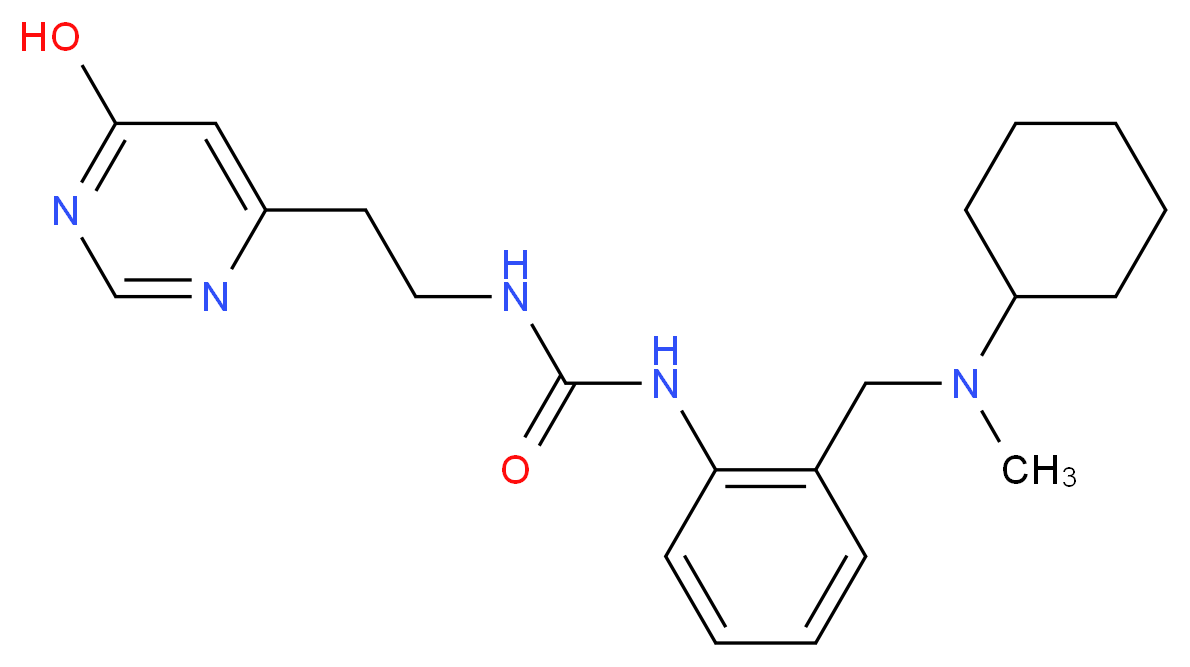 N-(2-{[cyclohexyl(methyl)amino]methyl}phenyl)-N'-[2-(6-hydroxypyrimidin-4-yl)ethyl]urea_分子结构_CAS_)