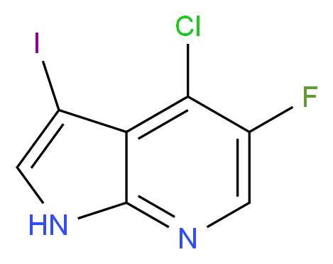 4-chloro-5-fluoro-3-iodo-1H-pyrrolo[2,3-b]pyridine_分子结构_CAS_1228665-90-4