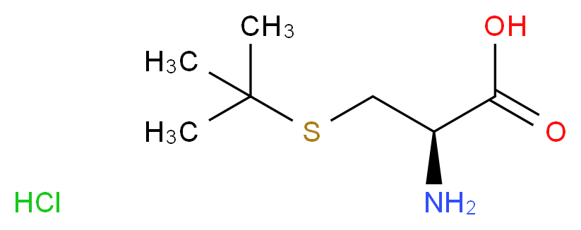 (2R)-2-amino-3-(tert-butylsulfanyl)propanoic acid hydrochloride_分子结构_CAS_2481-09-6