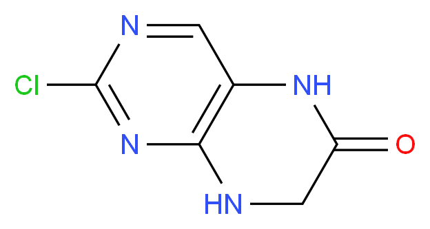 2-chloro-5,6,7,8-tetrahydropteridin-6-one_分子结构_CAS_944580-73-8