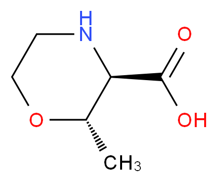 (2S,3R)-2-MethylMorpholine-3-carboxylic acid_分子结构_CAS_1268475-20-2)