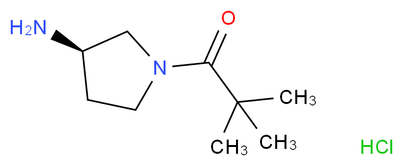 (3S)-3-Amino-1-[(tert-butyl)carbonyl]pyrrolidine hydrochloride_分子结构_CAS_)