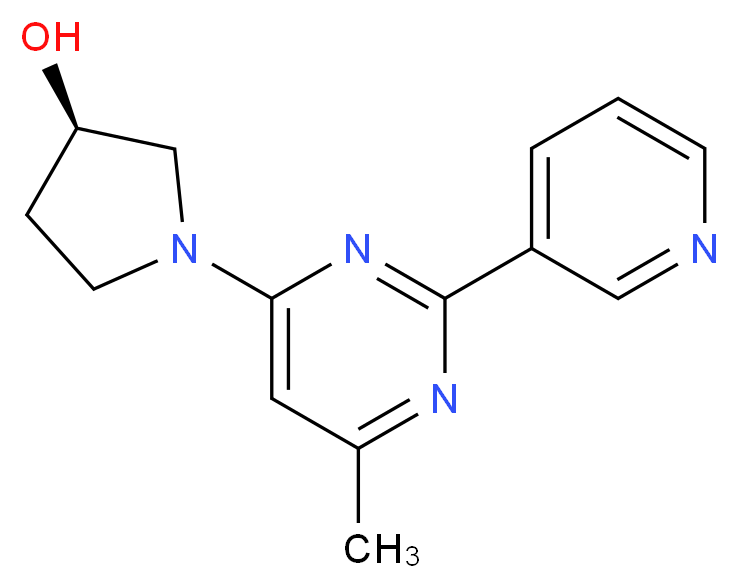 (3R)-1-(6-methyl-2-pyridin-3-ylpyrimidin-4-yl)pyrrolidin-3-ol_分子结构_CAS_)