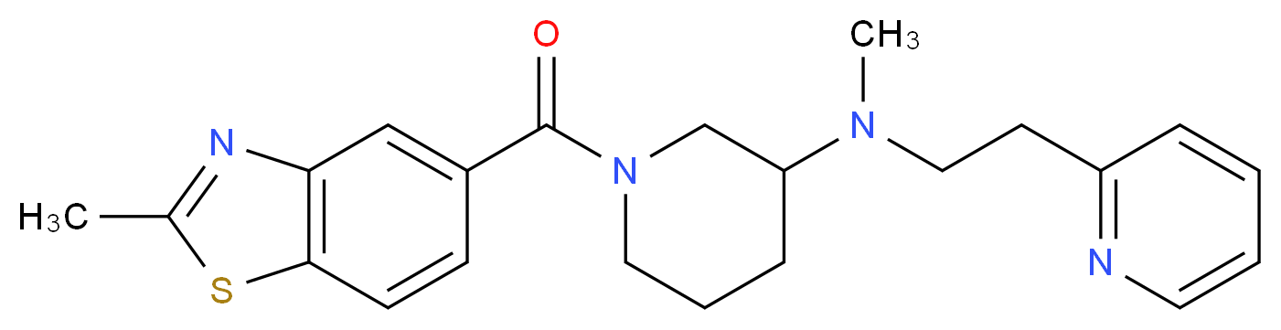 N-methyl-1-[(2-methyl-1,3-benzothiazol-5-yl)carbonyl]-N-[2-(2-pyridinyl)ethyl]-3-piperidinamine_分子结构_CAS_)