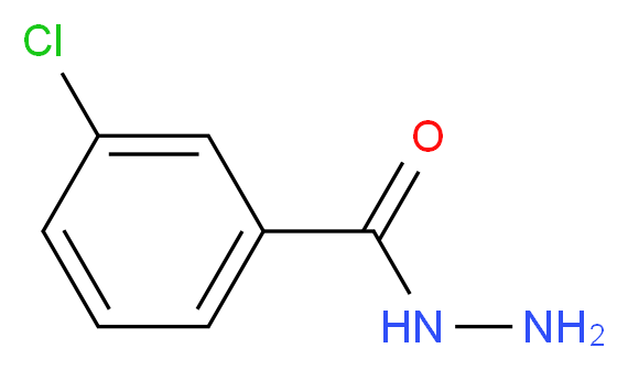 3-chlorobenzohydrazide_分子结构_CAS_1673-47-8