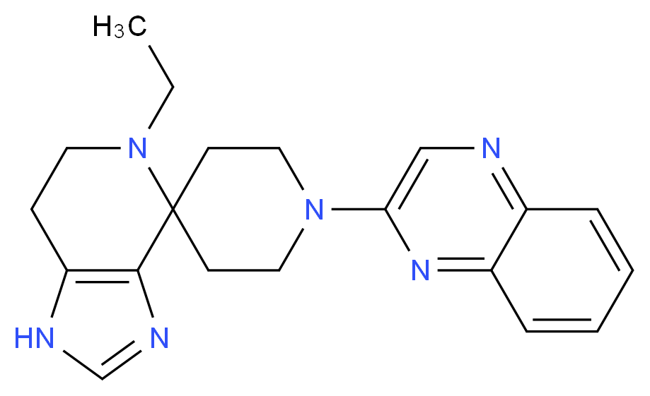 5-ethyl-1'-quinoxalin-2-yl-1,5,6,7-tetrahydrospiro[imidazo[4,5-c]pyridine-4,4'-piperidine]_分子结构_CAS_)