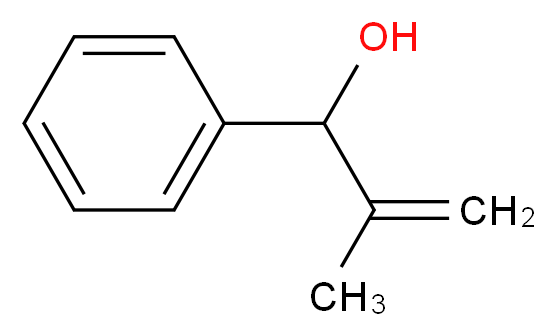 2-methyl-1-phenylprop-2-en-1-ol_分子结构_CAS_4383-08-8