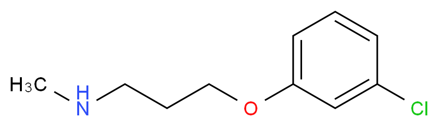 [3-(3-chlorophenoxy)propyl](methyl)amine_分子结构_CAS_361395-22-4