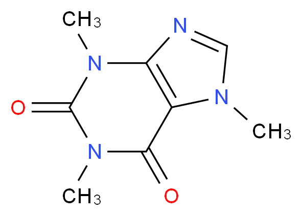 1,3,7-trimethyl-2,3,6,7-tetrahydro-1H-purine-2,6-dione_分子结构_CAS_58-08-2