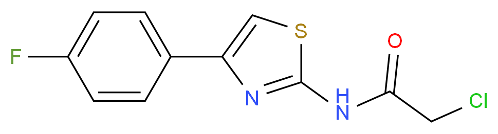 2-Chloro-N-[4-(4-fluoro-phenyl)-thiazol-2-yl]-acetamide_分子结构_CAS_)