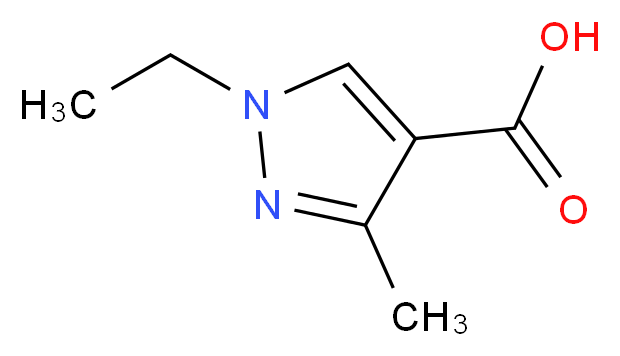 1-Ethyl-3-methyl-1H-pyrazole-4-carboxylic acid_分子结构_CAS_113131-46-7)