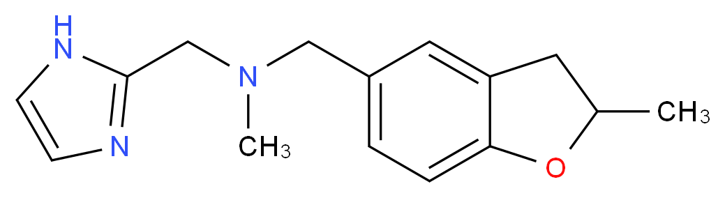 (1H-imidazol-2-ylmethyl)methyl[(2-methyl-2,3-dihydro-1-benzofuran-5-yl)methyl]amine_分子结构_CAS_)