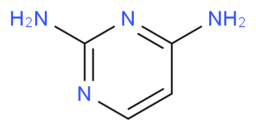 Pyrimidine-2,4-diamine_分子结构_CAS_156-81-0)