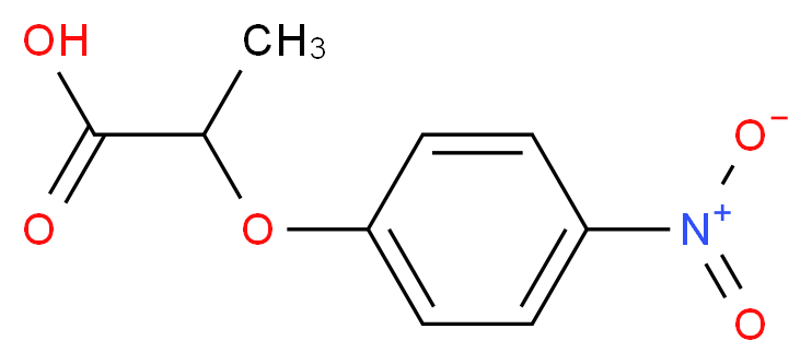 2-(4-nitrophenoxy)propanoic acid_分子结构_CAS_13794-10-0