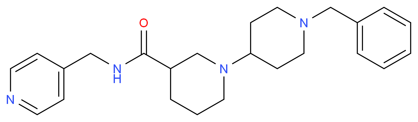 1'-benzyl-N-(4-pyridinylmethyl)-1,4'-bipiperidine-3-carboxamide_分子结构_CAS_)