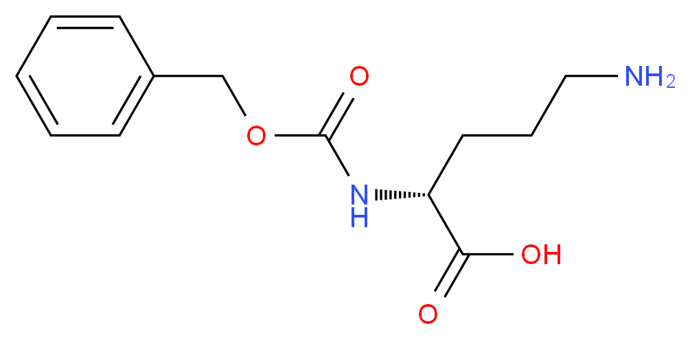 (2R)-5-amino-2-{[(benzyloxy)carbonyl]amino}pentanoic acid_分子结构_CAS_112229-51-3