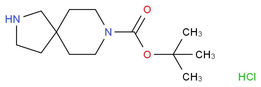 tert-Butyl 2,8-diazaspiro[4.5]decane-8-carboxylate hydrochloride_分子结构_CAS_851325-42-3)