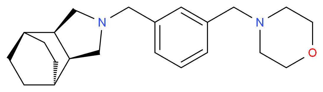 (1R*,2R*,6S*,7S*)-4-[3-(4-morpholinylmethyl)benzyl]-4-azatricyclo[5.2.2.0~2,6~]undecane_分子结构_CAS_)