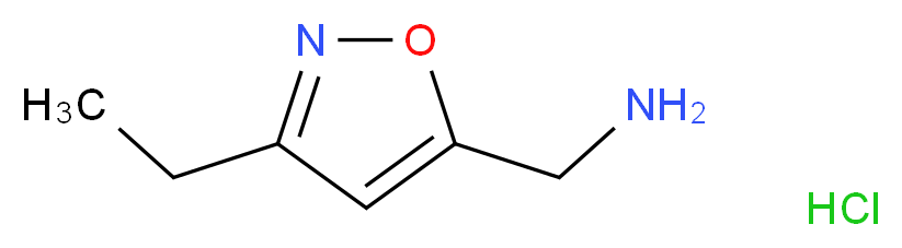 C-(3-Ethyl-isoxazol-5-yl)-methylamine hydrochloride_分子结构_CAS_)