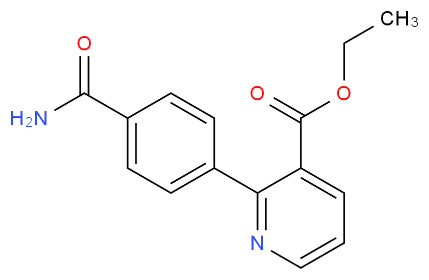 ethyl 2-[4-(aminocarbonyl)phenyl]nicotinate_分子结构_CAS_)