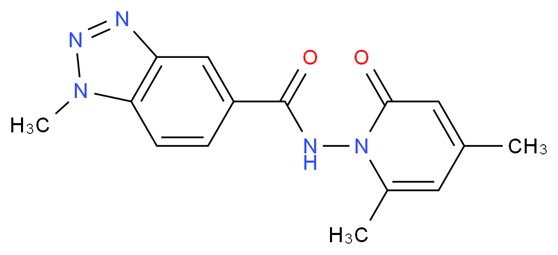 N-(4,6-dimethyl-2-oxopyridin-1(2H)-yl)-1-methyl-1H-1,2,3-benzotriazole-5-carboxamide_分子结构_CAS_)