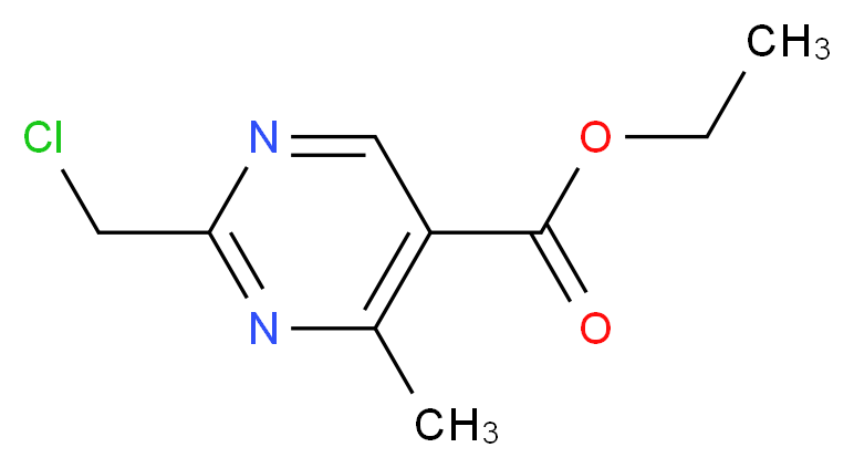 ETHYL 2-(CHLOROMETHYL)-4-METHYLPYRIMIDINE-5-CARBOXYLATE_分子结构_CAS_944899-83-6)
