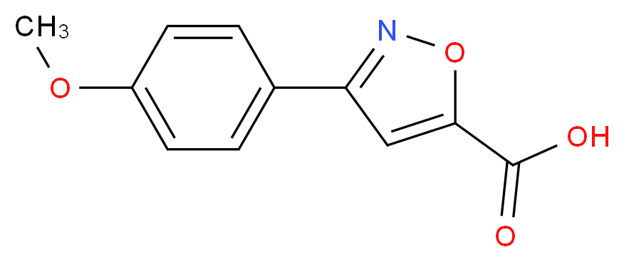 3-(4-methoxyphenyl)-1,2-oxazole-5-carboxylic acid_分子结构_CAS_618383-47-4