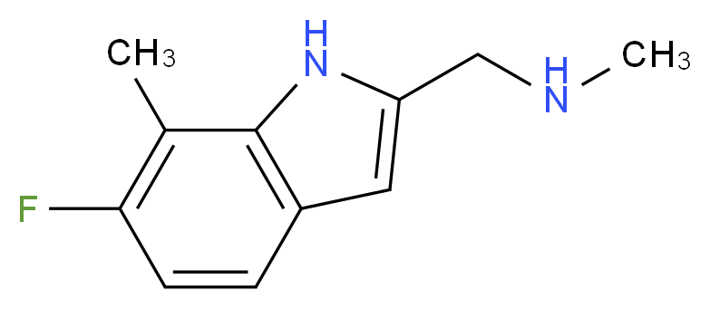 [(6-fluoro-7-methyl-1H-indol-2-yl)methyl](methyl)amine_分子结构_CAS_883531-68-8