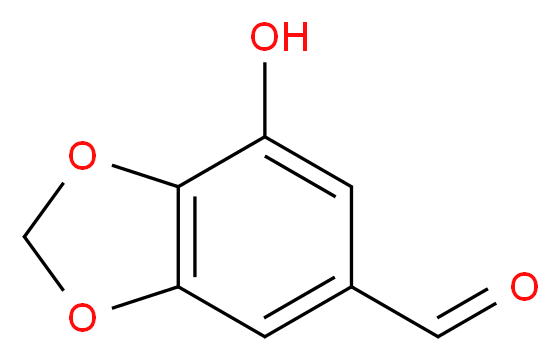 7-HYDROXY-1,3-BENZODIOXOLE-5-CARBOXALDEHYDE_分子结构_CAS_81805-98-3)
