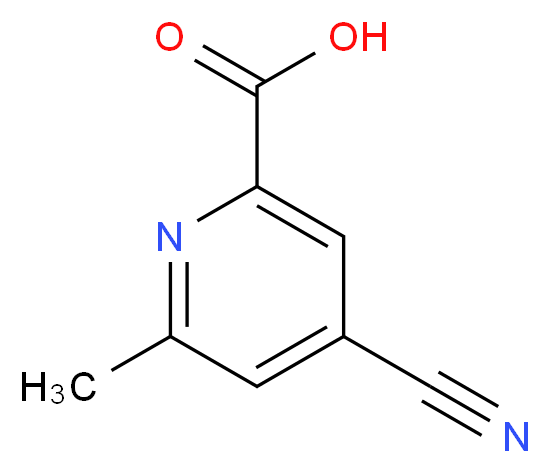 4-cyano-6-methylpyridine-2-carboxylic acid_分子结构_CAS_1060809-93-9