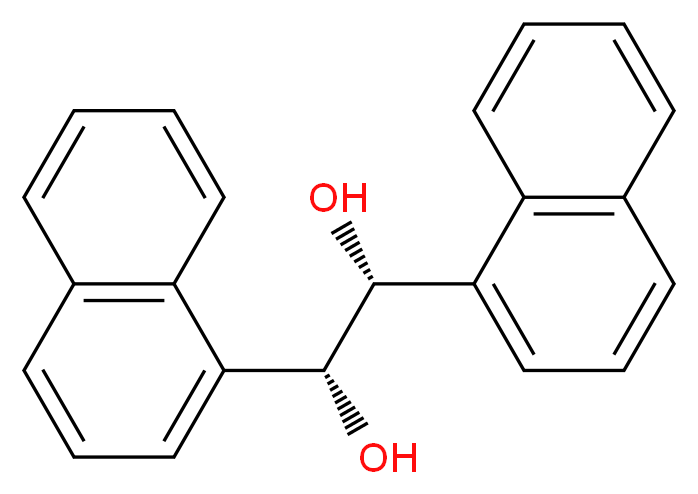 (R,R)-(+)-1,2-双(1-萘基)-1,2-乙二醇_分子结构_CAS_116204-39-8)