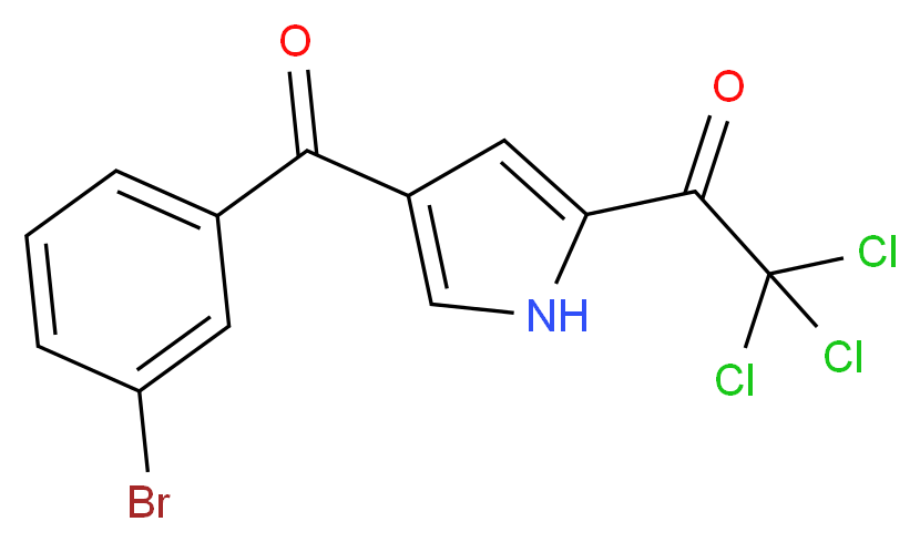 1-[4-(3-Bromobenzoyl)-1H-pyrrol-2-yl]-2,2,2-trichloro-1-ethanone_分子结构_CAS_)