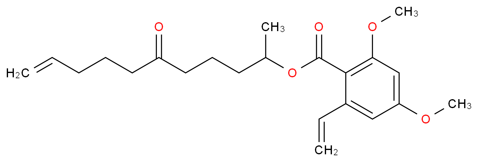 6-oxoundec-10-en-2-yl 2-ethenyl-4,6-dimethoxybenzoate_分子结构_CAS_312305-42-3