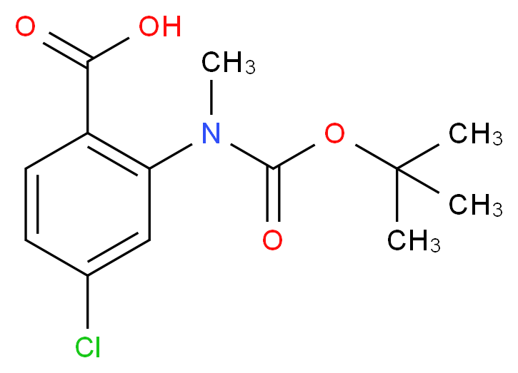 2-(tert-Butoxycarbonyl-methyl-amino)-4-chloro-benzoic acid_分子结构_CAS_886362-06-7)
