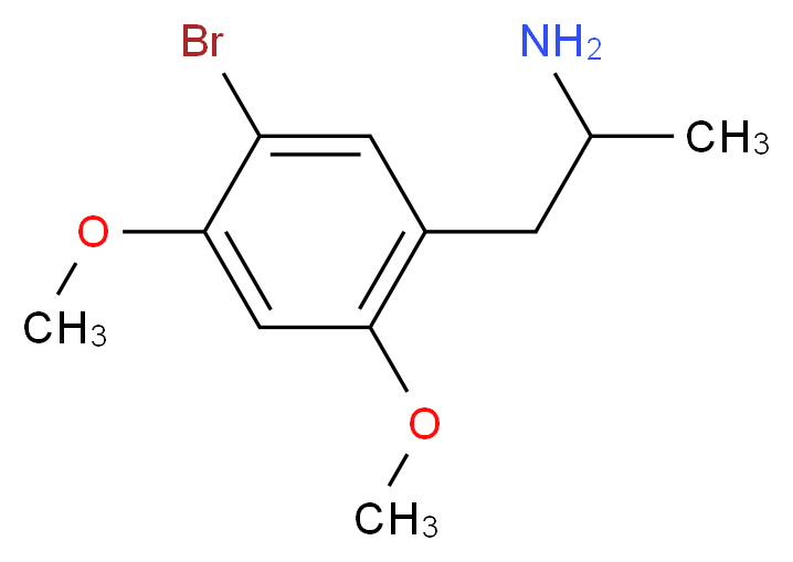 1-(5-bromo-2,4-dimethoxyphenyl)propan-2-amine_分子结构_CAS_60917-67-1