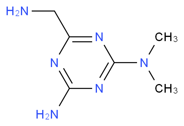 6-(aminomethyl)-N,N-dimethyl-1,3,5-triazine-2,4-diamine_分子结构_CAS_40917-14-4)