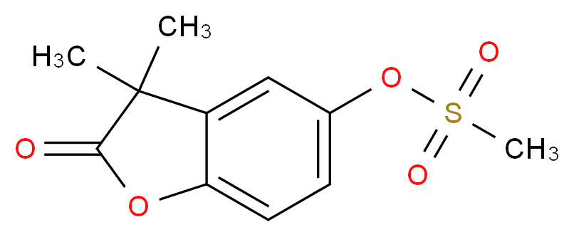 3,3-dimethyl-2-oxo-2,3-dihydro-1-benzofuran-5-yl methanesulfonate_分子结构_CAS_26244-33-7