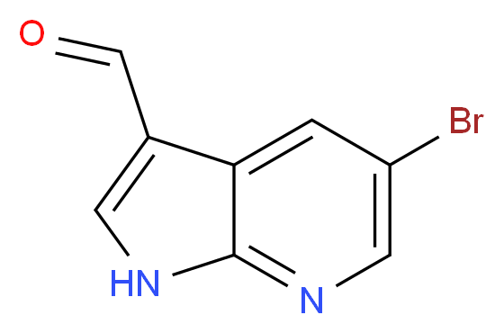 5-bromo-1H-pyrrolo[2,3-b]pyridine-3-carbaldehyde_分子结构_CAS_757978-33-9