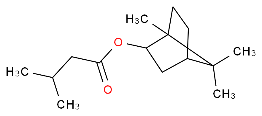 1,7,7-trimethylbicyclo[2.2.1]heptan-2-yl 3-methylbutanoate_分子结构_CAS_76-50-6