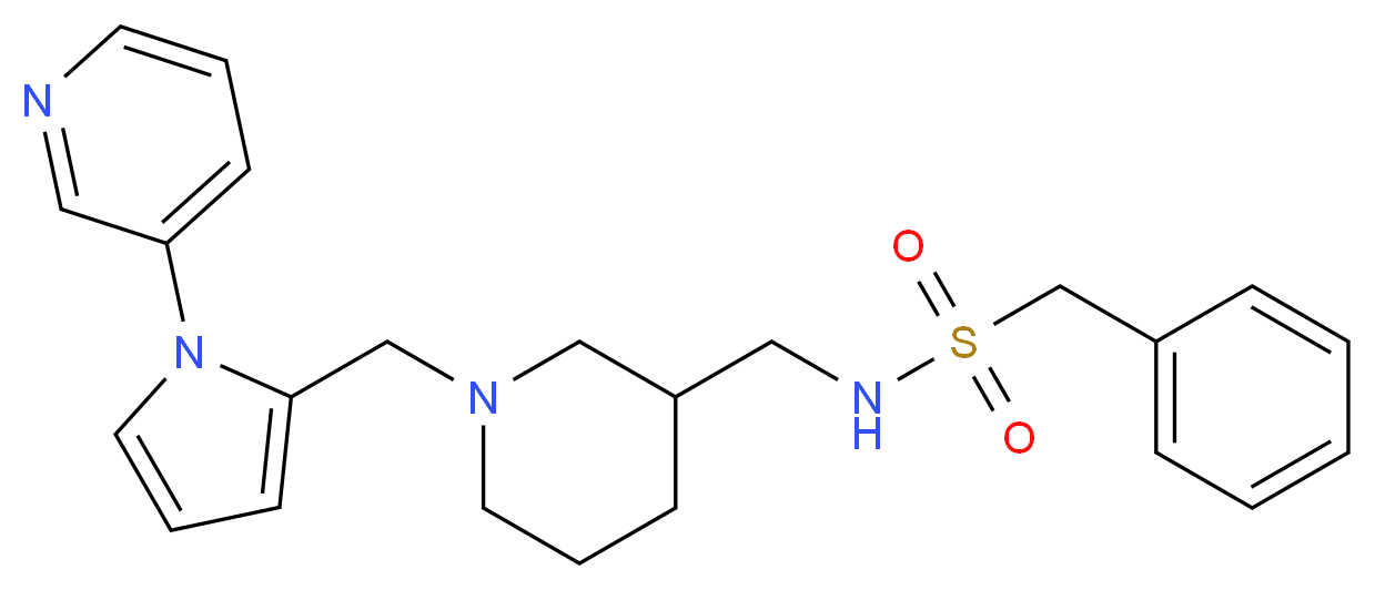1-phenyl-N-[(1-{[1-(3-pyridinyl)-1H-pyrrol-2-yl]methyl}-3-piperidinyl)methyl]methanesulfonamide_分子结构_CAS_)