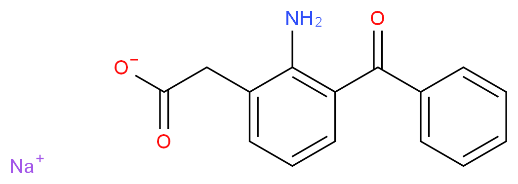 sodium 2-(2-amino-3-benzoylphenyl)acetate_分子结构_CAS_61941-56-8