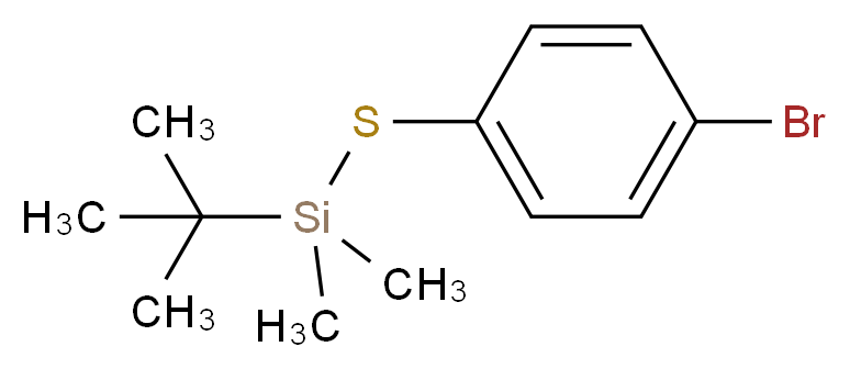 [(4-bromophenyl)sulfanyl](tert-butyl)dimethylsilane_分子结构_CAS_153312-70-0