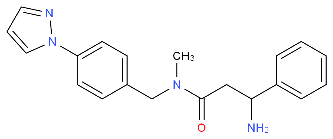 3-amino-N-methyl-3-phenyl-N-[4-(1H-pyrazol-1-yl)benzyl]propanamide_分子结构_CAS_)
